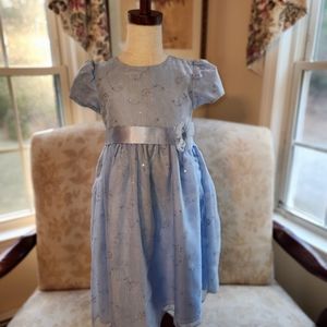 Girls Size 6X Blue Sequin Dress